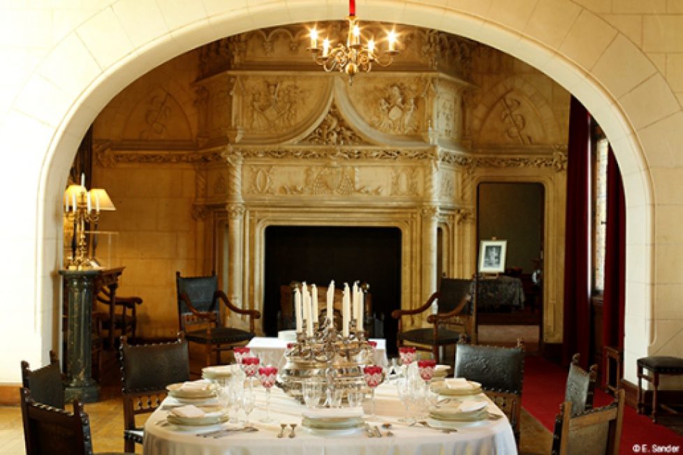 Menu d’un déjeuner au château de Chaumont-sur-Loire