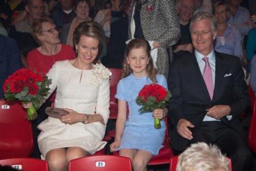 Les souverains belges et la princesse Elisabeth au spectacle « 14-18 »
