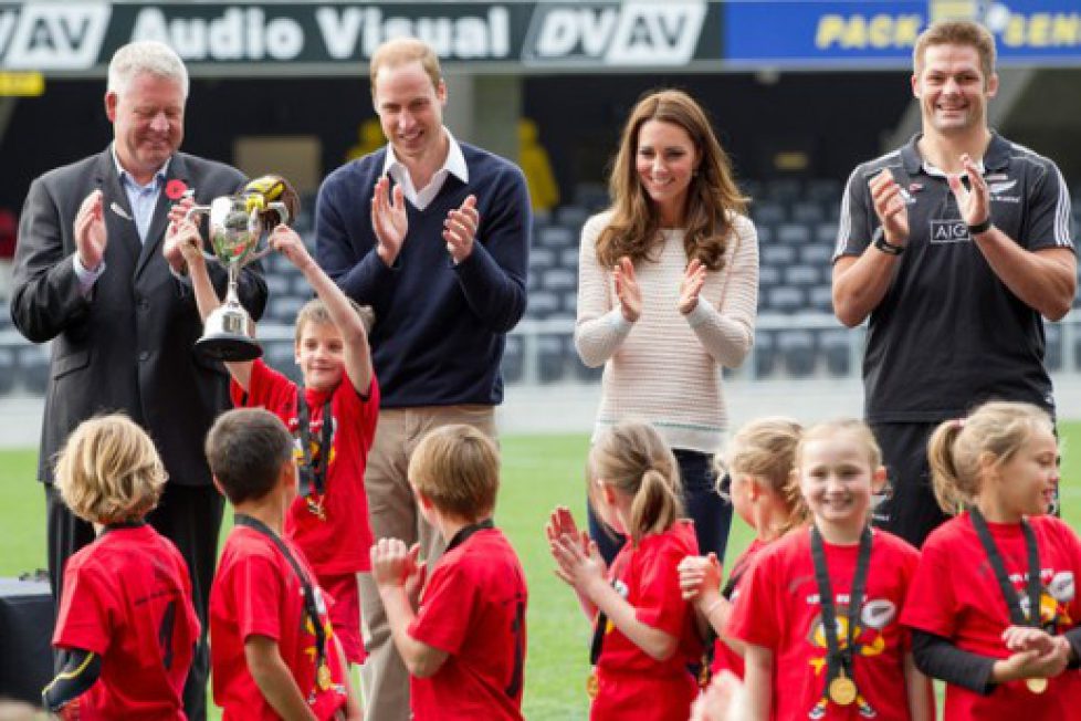 William et Catherine à un match de rugby à Dunedin