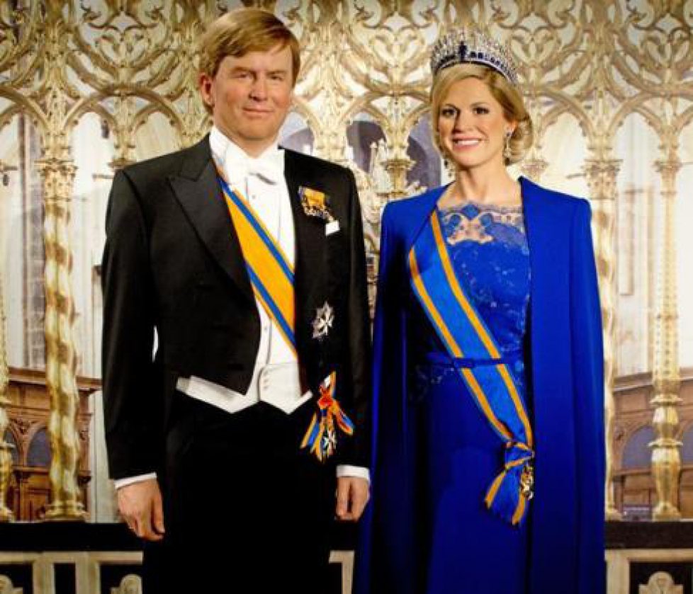 Willem-Alexander et Maxima des Pays-Bas au musée Tussauds