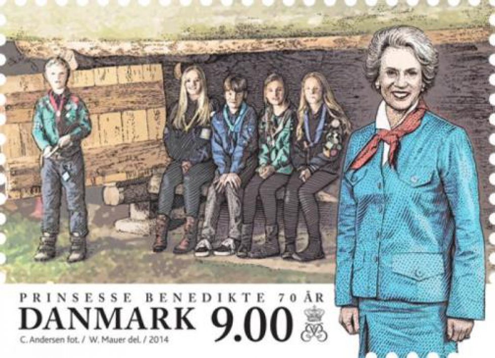 Un timbre pour les 70 ans de Benedikte de Danemark