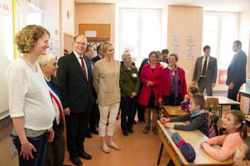 Albert et Charlène de Monaco dans le Cantal