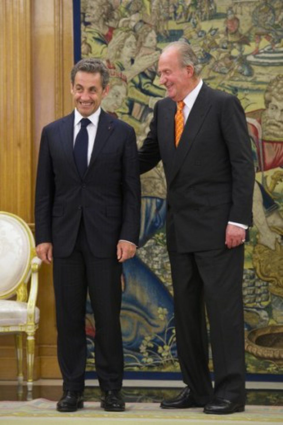 Le roi d’Espagne reçoit Nicolas Sarkozy