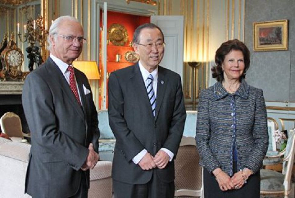 Les souverains suédois reçoivent Ban Ki-Moon