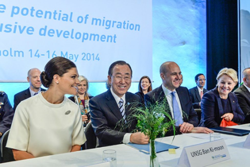 Victoria de Suède à une conférence des Nations Unies