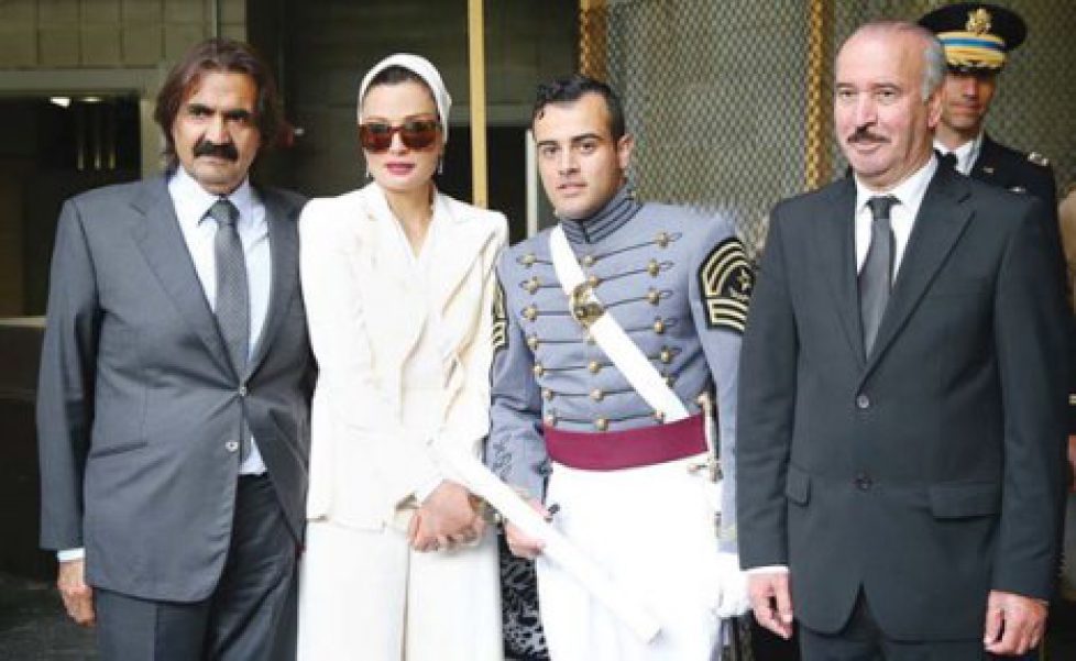 L’émir père et la sheikha Mozah à West Point