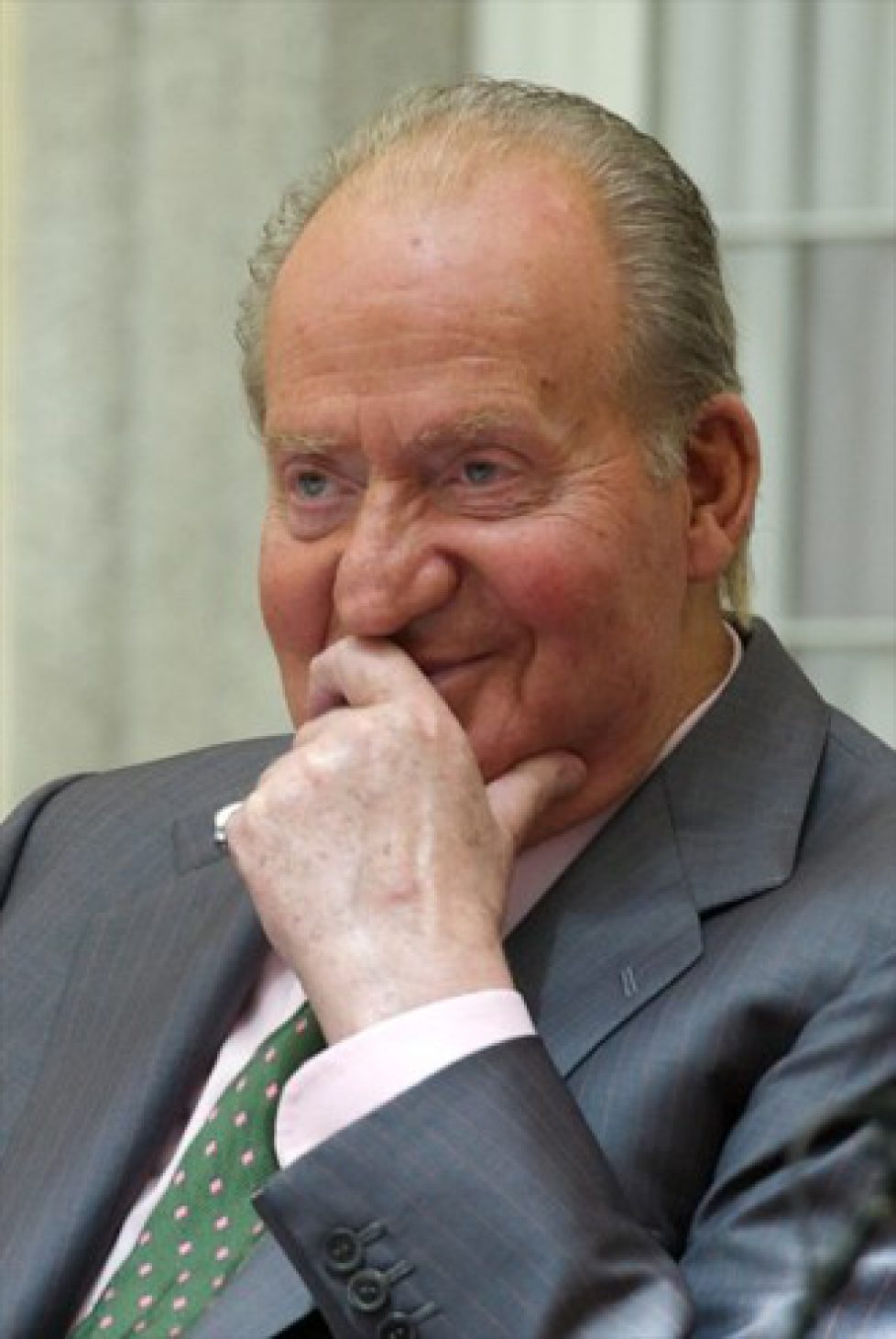 Le roi Juan Carlos : audience au palais du Pardo