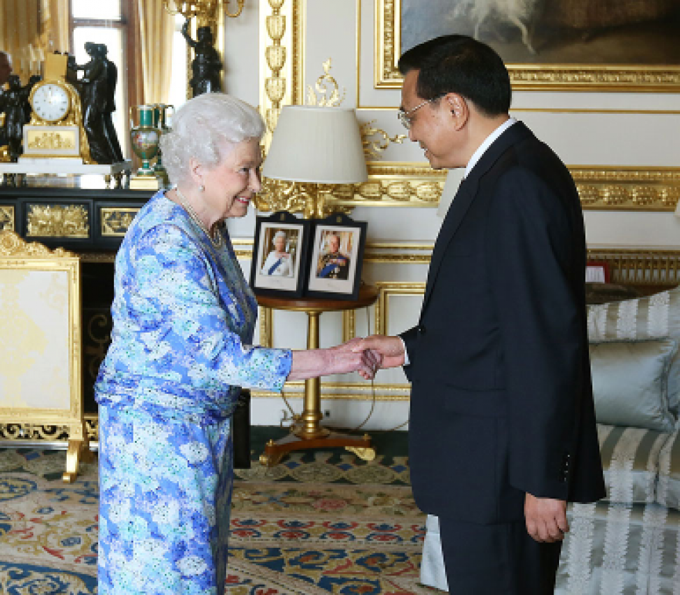 La reine Elizabeth reçoit le Premier Ministre chinois