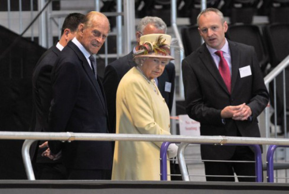 Elizabeth II au vélodrome de Glasgow