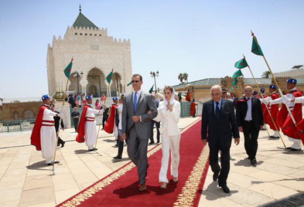 Les souverains espagnols au mausolée du roi Mohammed V