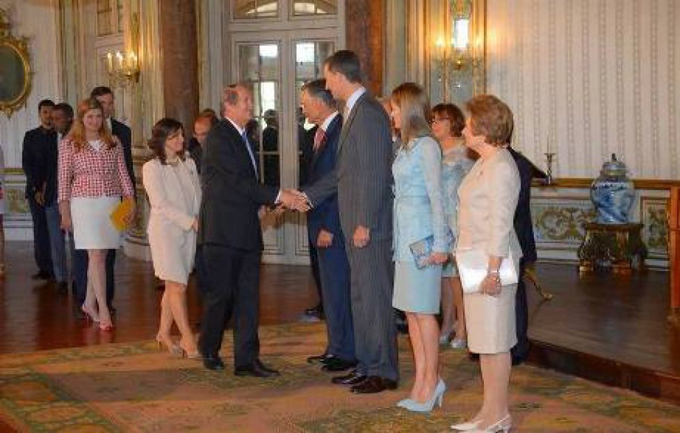 Les ducs de Bragance et de Cadaval au Palais de Belem