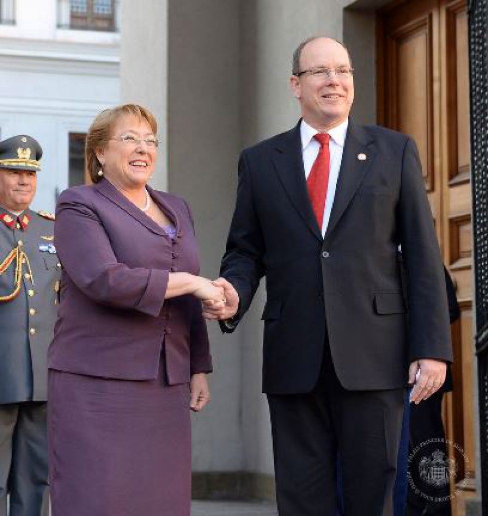 Albert de Monaco au Palais de la Moneda