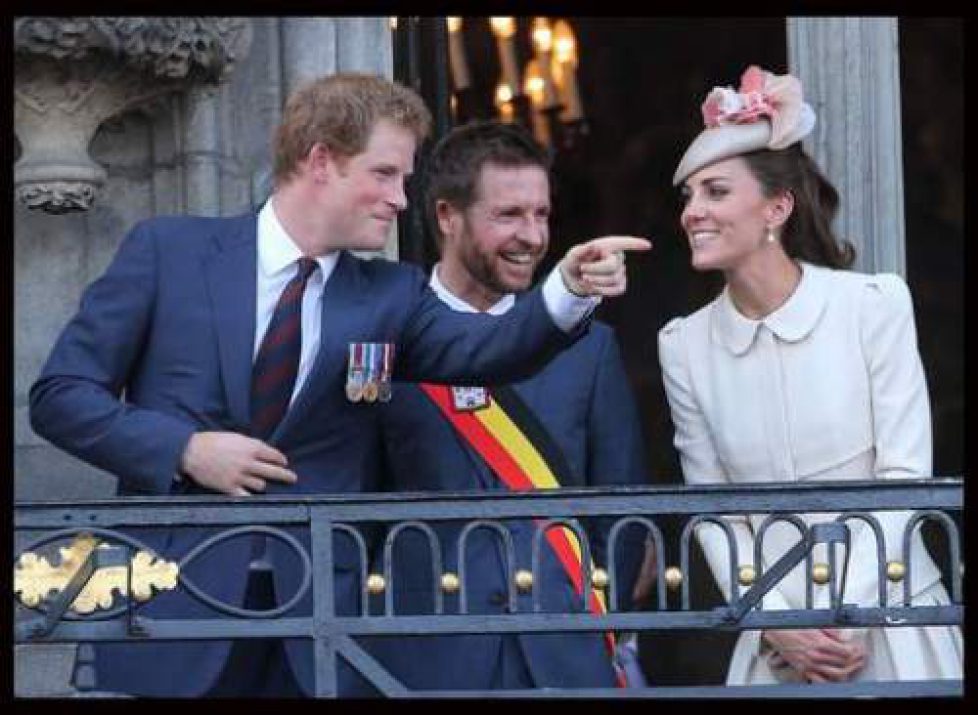 William, Catherine et Harry à Mons