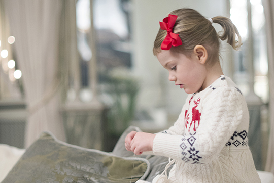 H.K.H. Prinsessan Estelle, på Haga slott julen 2014.