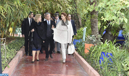 Lalla Salma Du Maroc Fait Visiter Le Jardin Majorelle Noblesse