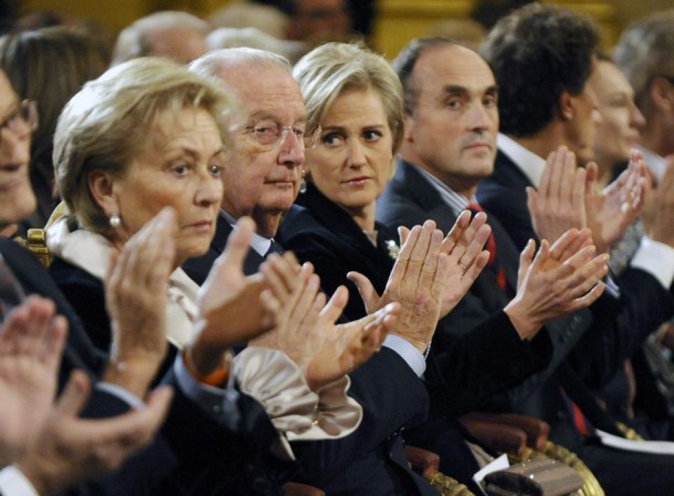 Belgium's Queen Paola King Albert II Princess Astrid and Prince Lorenz attend Christmas concert at Royal palace in Brussels