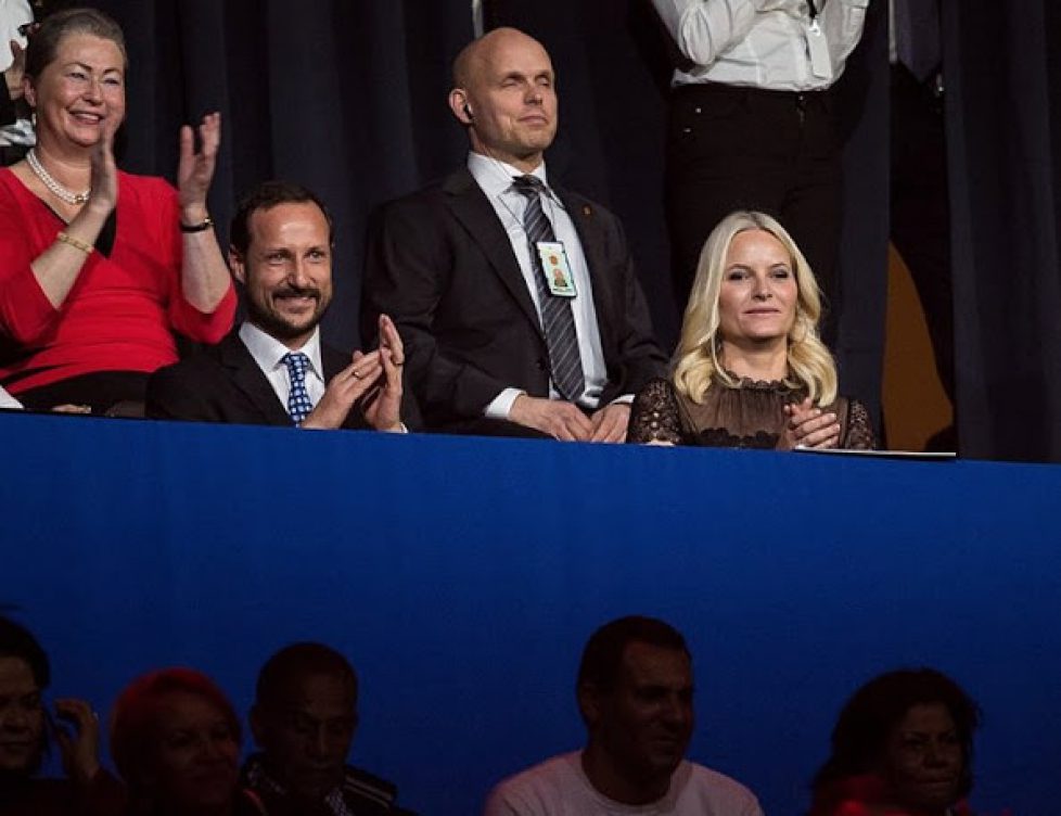 Prince Haakon and Princess Mette-Marit at the 2015 Nobel Peace Prize Concert