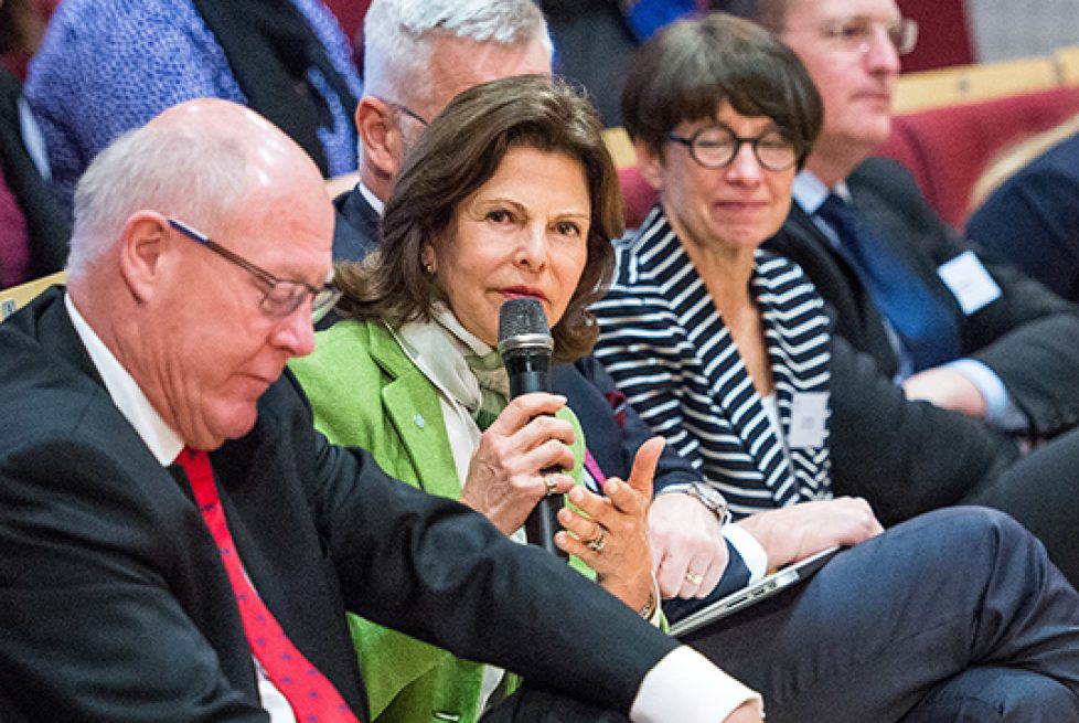 Queen Silvia at Human Trafficking seminar