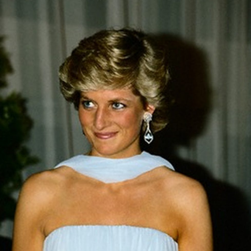 Princess Diana Diamond and Aquamarine Dangle Earrings[15]