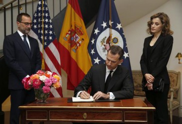 Les souverains espagnols à l’ambassade des Etats-Unis