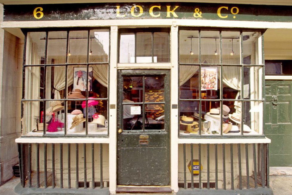 Lock & Co, a Victorian-era hat shop in London.. Image shot 2003. Exact date unknown.