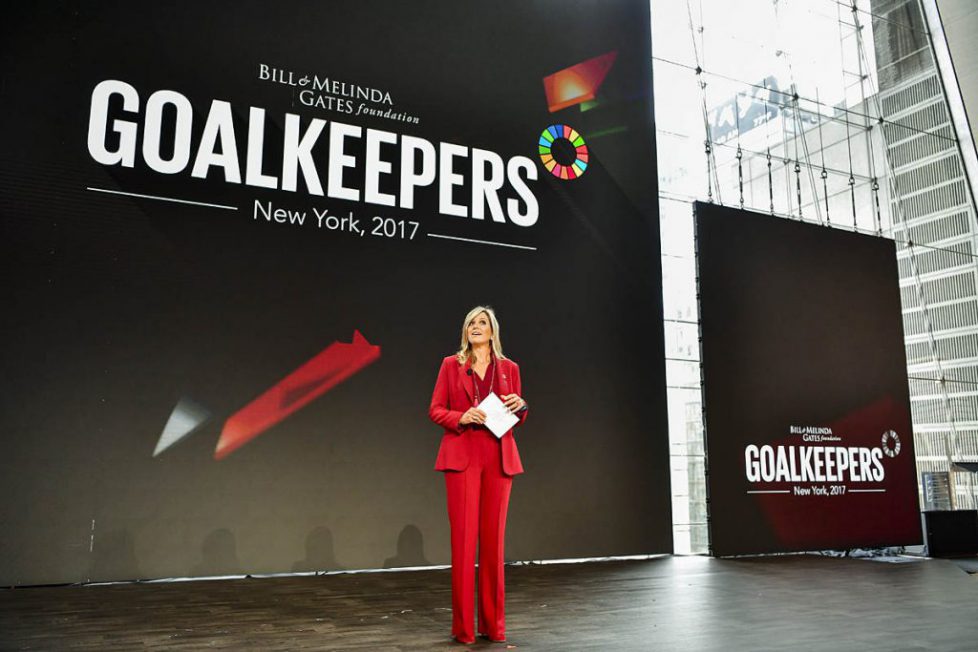 Maxima tijdens Goalkeepers in New York