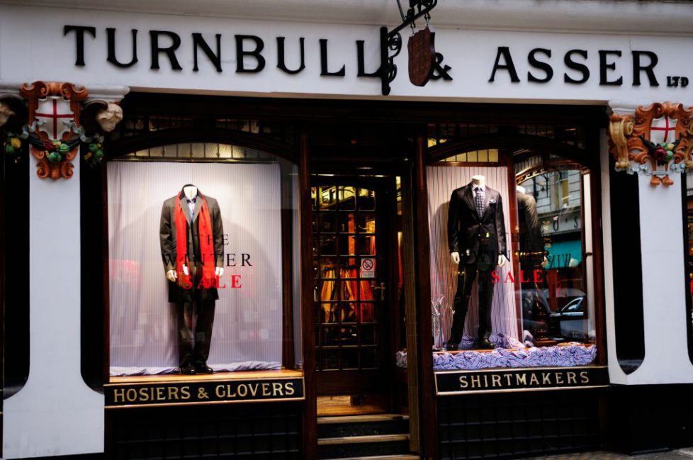 Turnbull and Asser Shirtmakers shop, Jermyn Street, St James's, London, England, UK