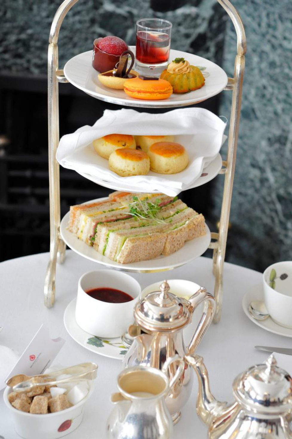 Traditional Afternoon Tea at Brown's Hotel, London, England, UK