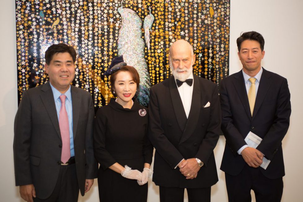 Korean sponsors, artist and HRH Prince Michael of Kent