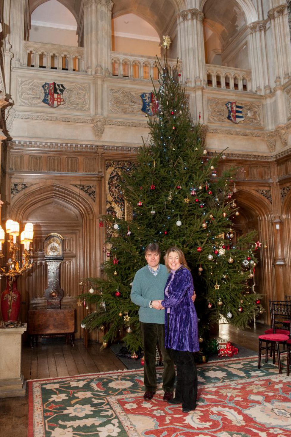 The Earl and Countess of Carnarvon at their home Highclere Castle Near Newbury in Hampshire. Image shot 2012. Exact date unknown.