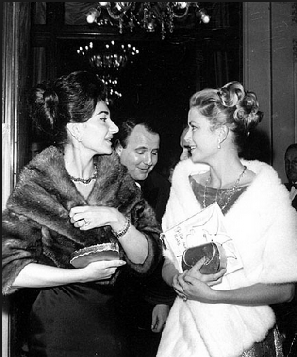 Maria Callas et la princesse de Monaco