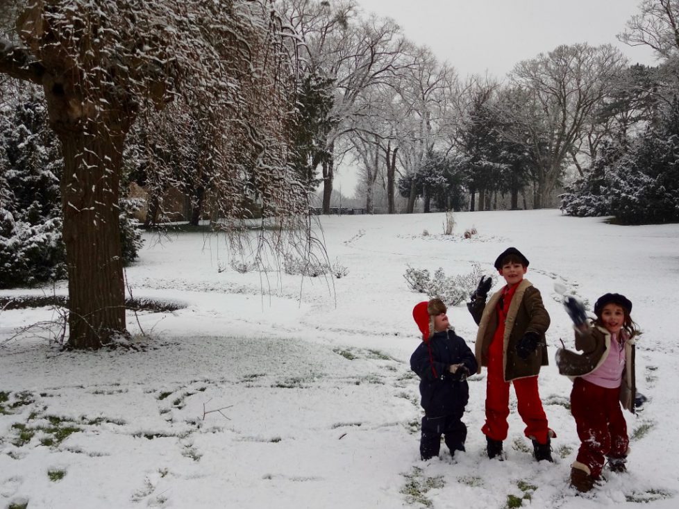 Bataille de boules de neige à Dreux