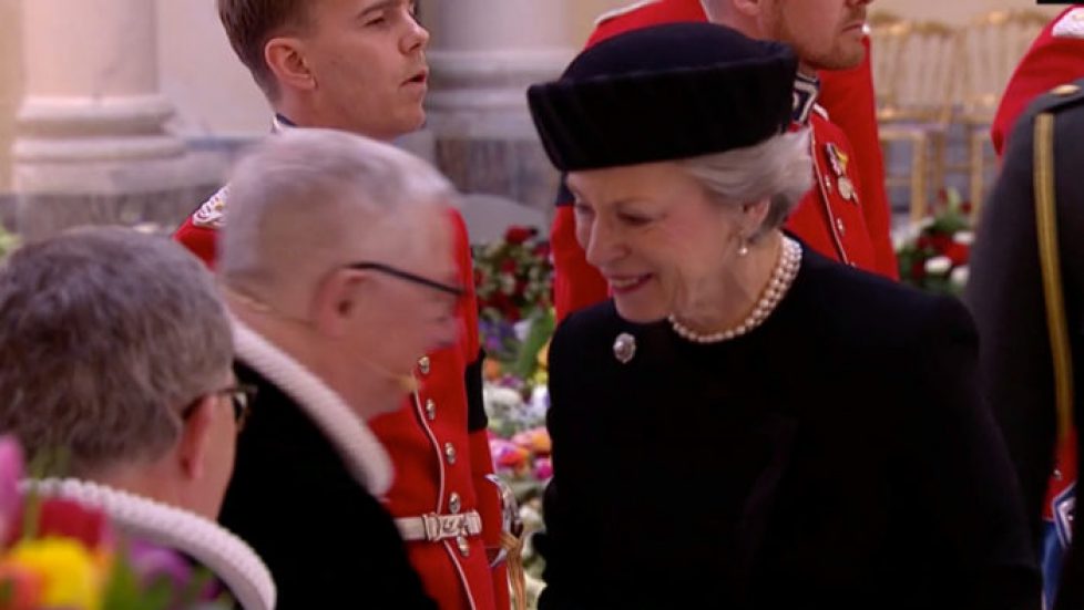 La famille aux funérailles du prince Henrik