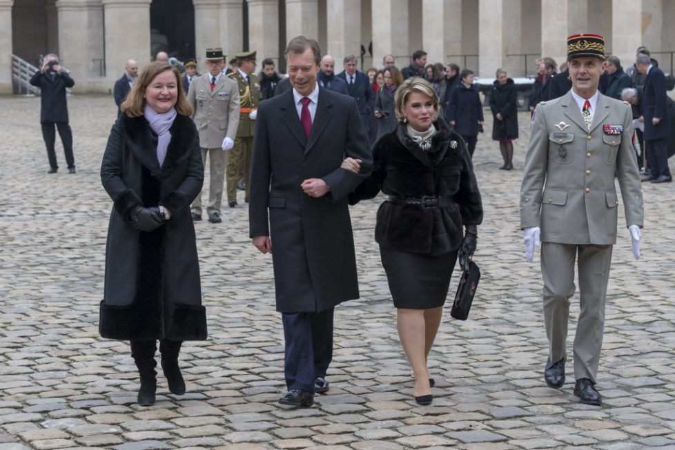 Visite d'État de LL.AA.RR. le Grand-Duc et la Grande-Duchesse en France - Journée du 19 mars 2018 - Cérémonie d'accueil aux Invalides