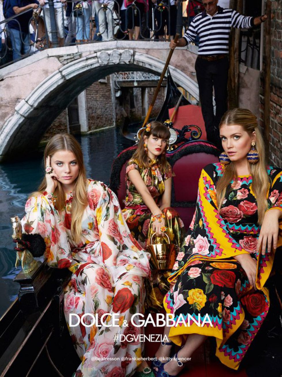 Lady Kitty, égérie de la campagne « Venise » de Dolce & Gabbana