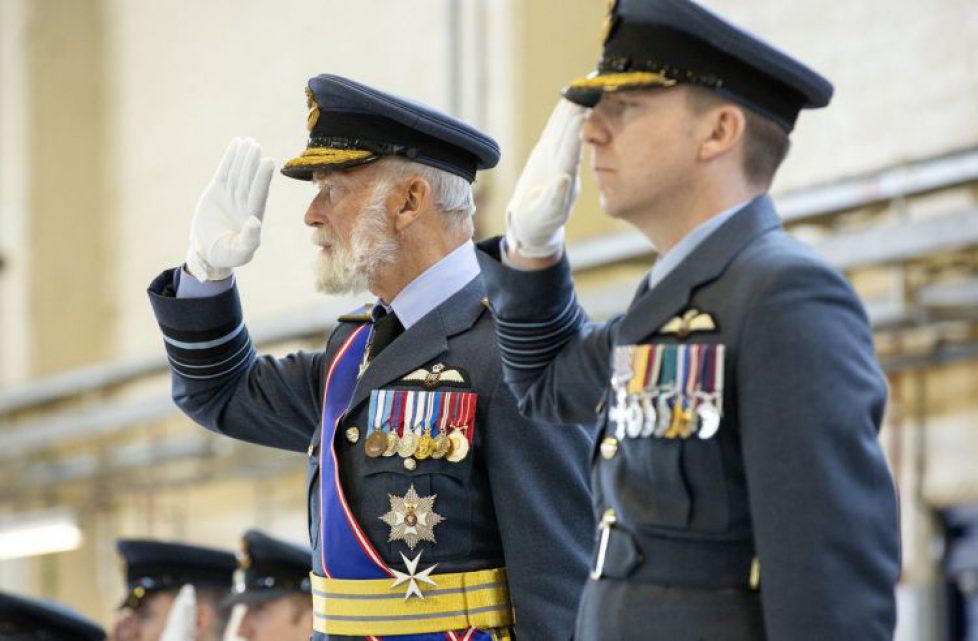 Prince Michael salutes at RAF Benson 080219 CREDIT RAF Benson