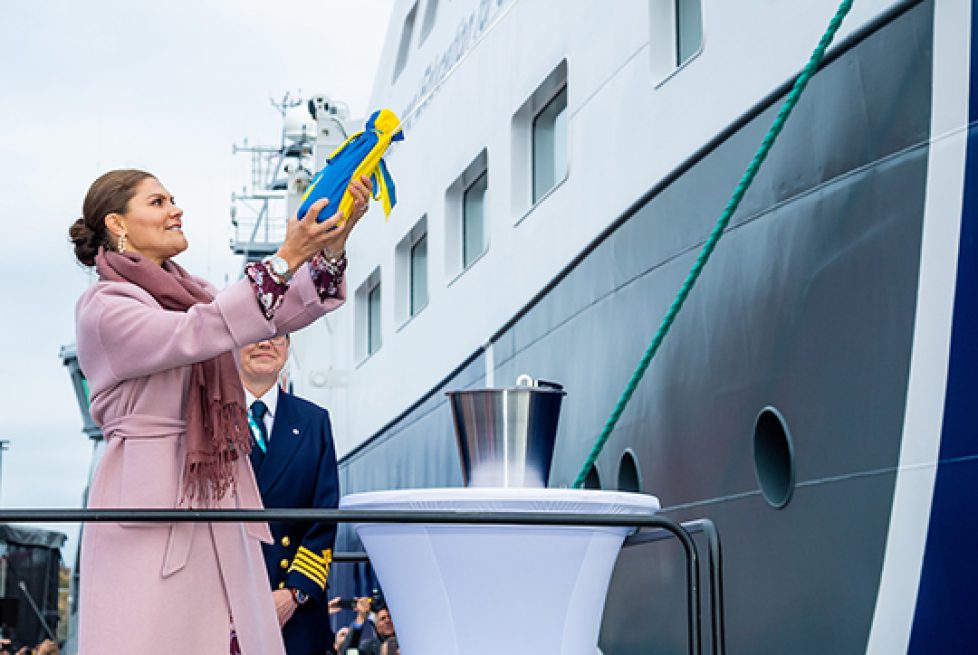 Crown Princess Victoria at naming ceremony