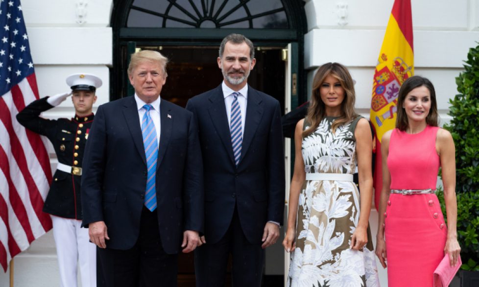Les souverains espagnols s’entretiennent avec Donald et Melania Trump
