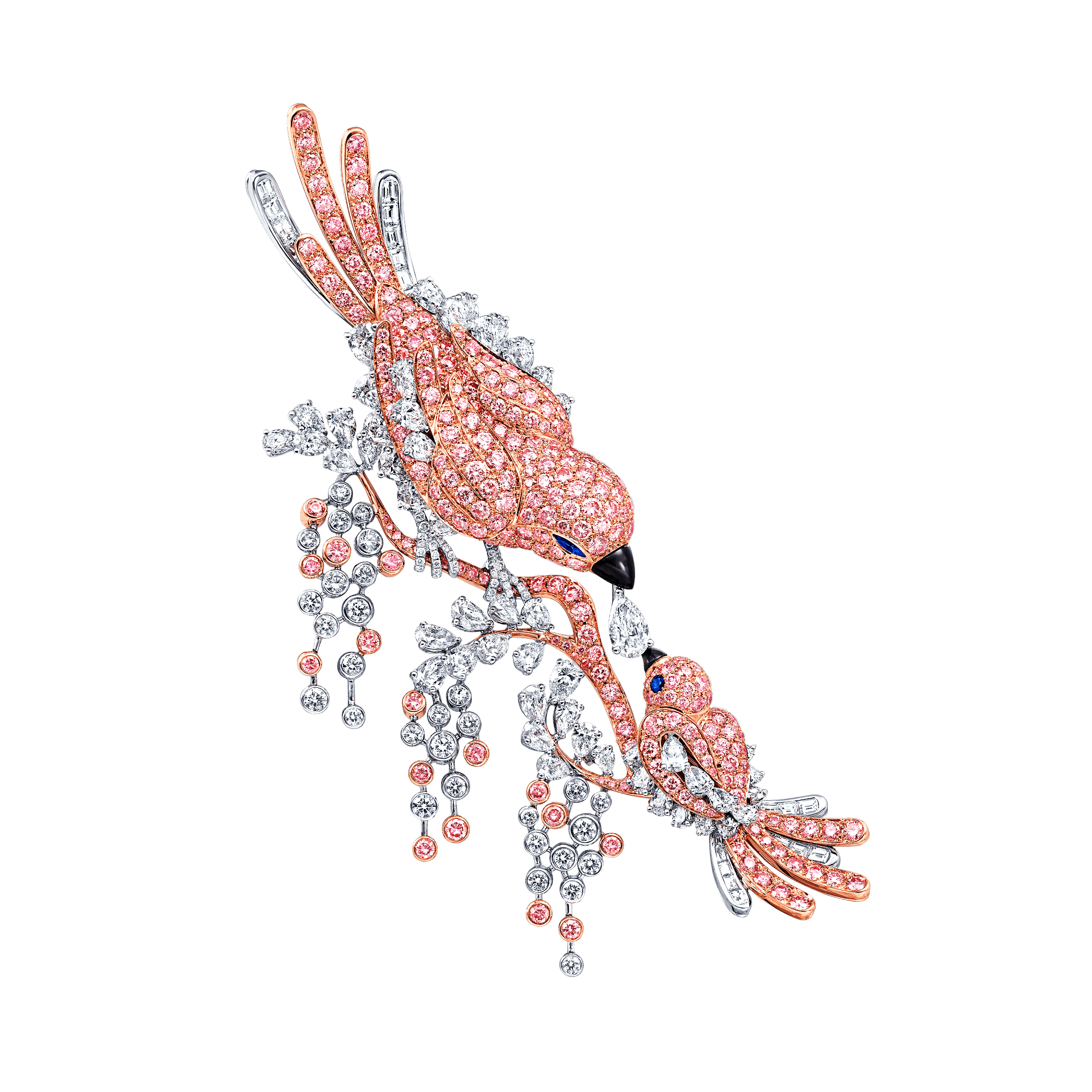 Broche Oiseau Métal Argenté Avec Strass Fuchsia - Bijou Fantaisie NEUF Sans Emballage