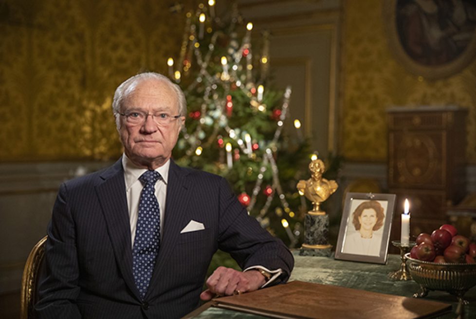 H.M. Konungens jultal. Drottningholms slott, 25 december 2020