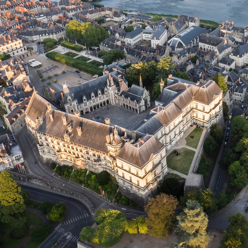 Vue aérienne du château royal de