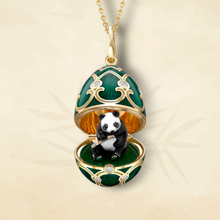 Pendentif médaillon oeuf russe vintage, anges - France