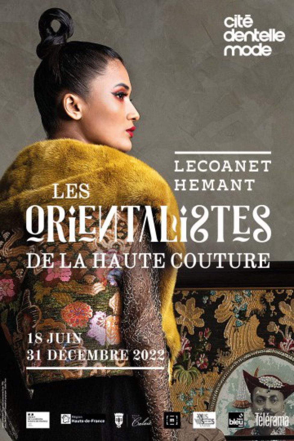 61fbeebf72e7e5b24bb69212Lecoanet Hemant, les orientalistes la haute couture_ Affiche de l'exposition_Cité de la dentelle et de la mode de Calais