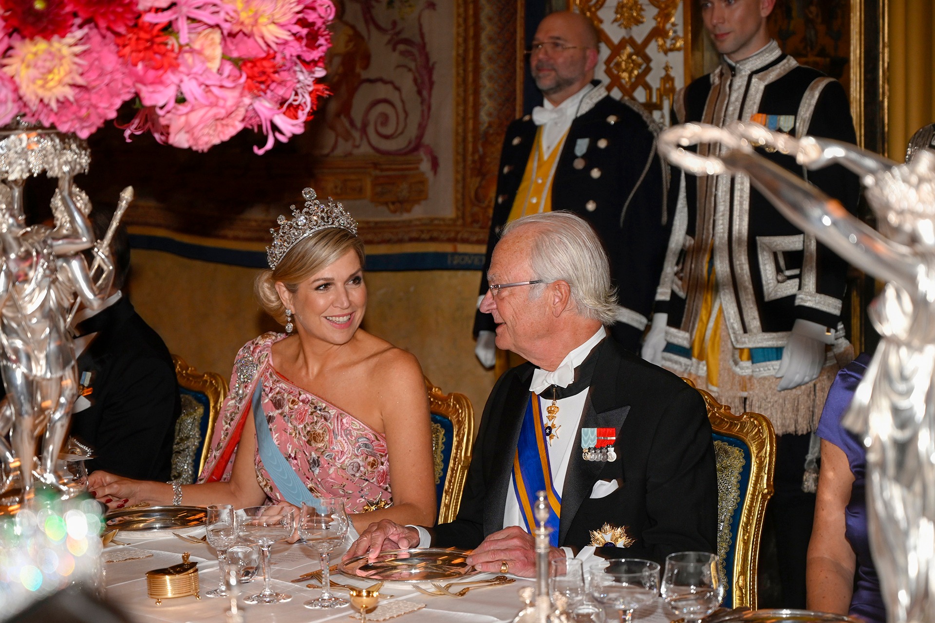 Dîner d’Etat pour la visite des souverains néerlandais en Suède