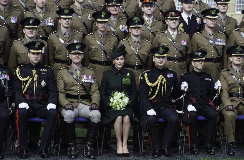 THE DUKE AND DUCHESS OF CAMBRIDGE ATTEND THE IRISH GUARDSÕ ST PATRICK'S DAY PARADE