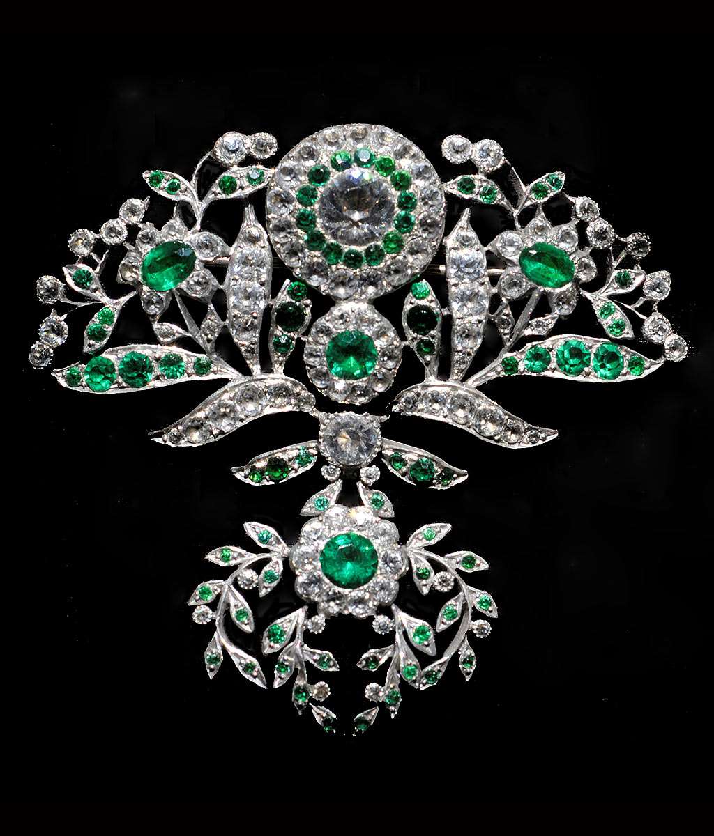 Broche Ou Clip De Corsage En Métal Doré Et Micro-mosaïque - Style Vintage - France