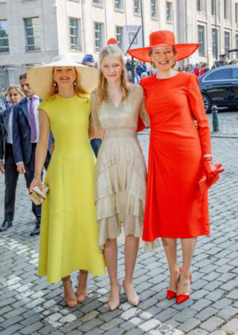 La famille royale de Belgique lors de la Fête Nationale de Belgique et le jubilé de 10 ans du Roi Filip à Bruxelles