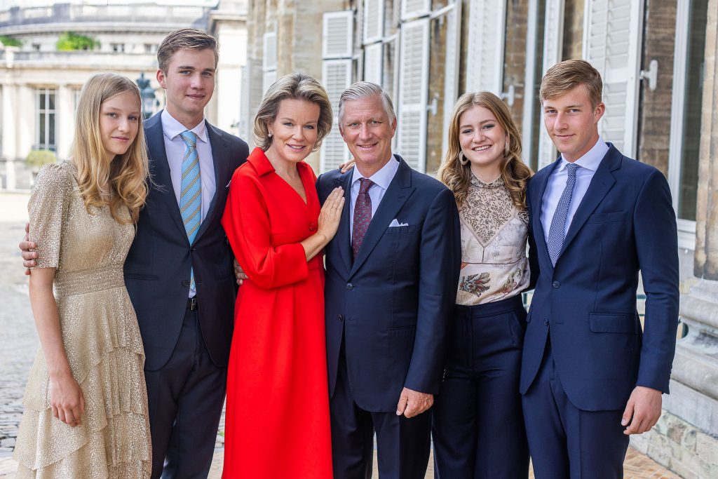 la photo des voeux de la famille royale belge noblesse royautés