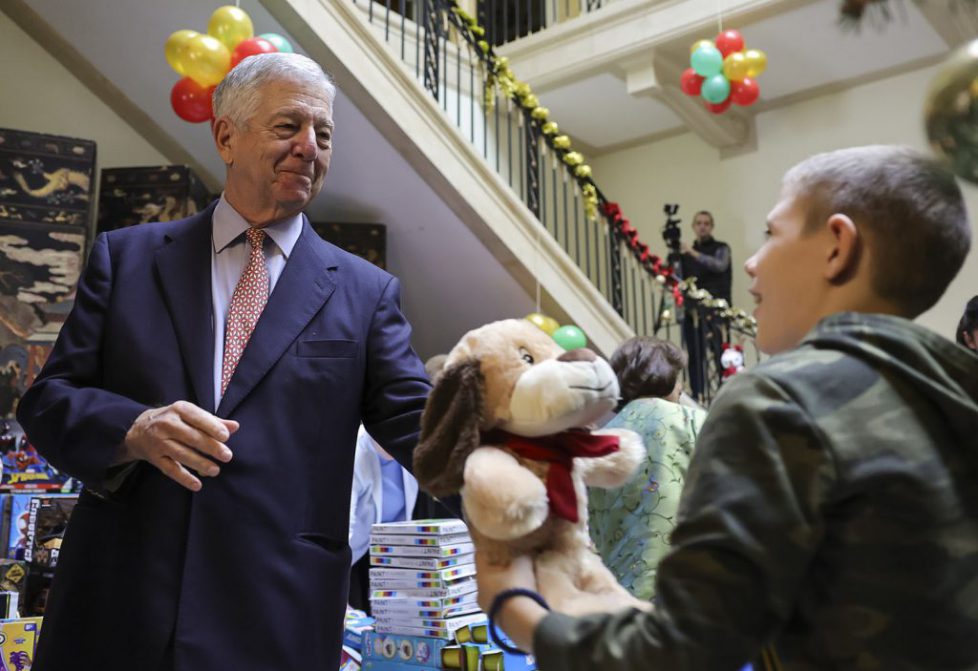 Crown Prince Alexander Of Serbia and And Crown Princess Katherine Of Serbia Host Christmas Day For Children At Beli Dvorac