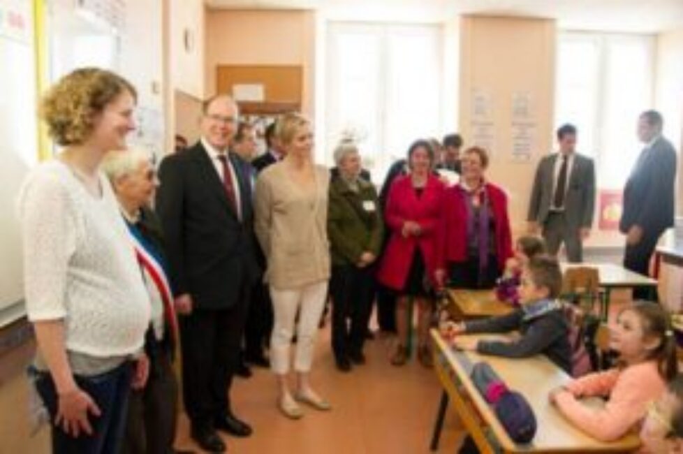 Albert et Charlène de Monaco dans le Cantal
